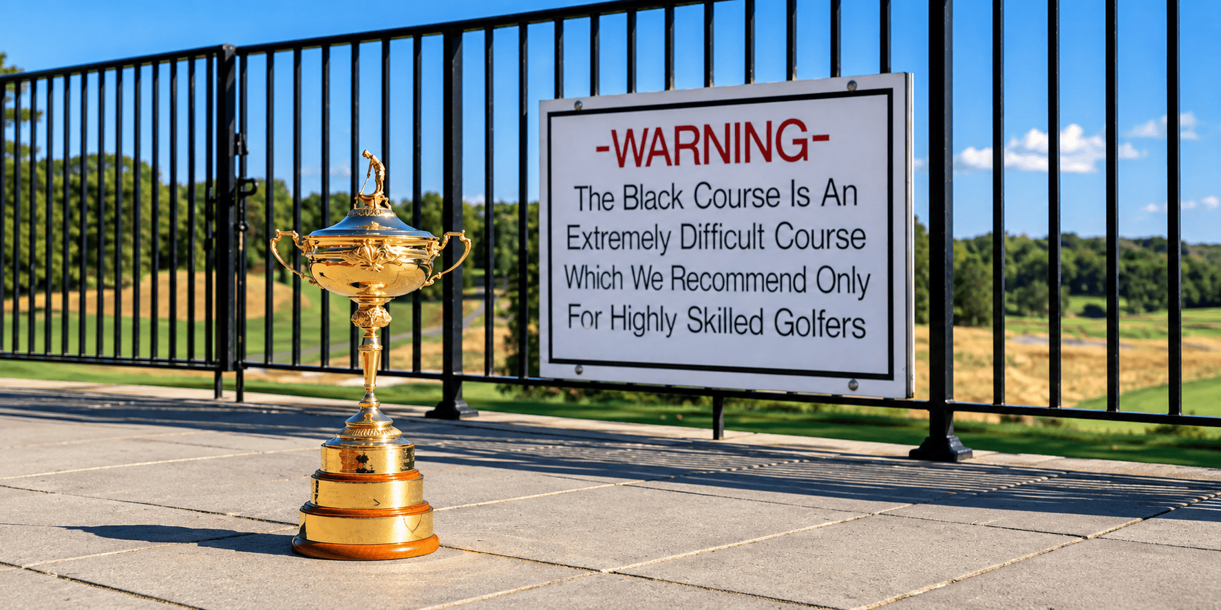 Warning sign at Bethpage Black